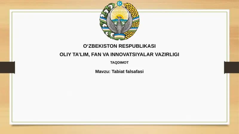 Tabiat Falsafasi