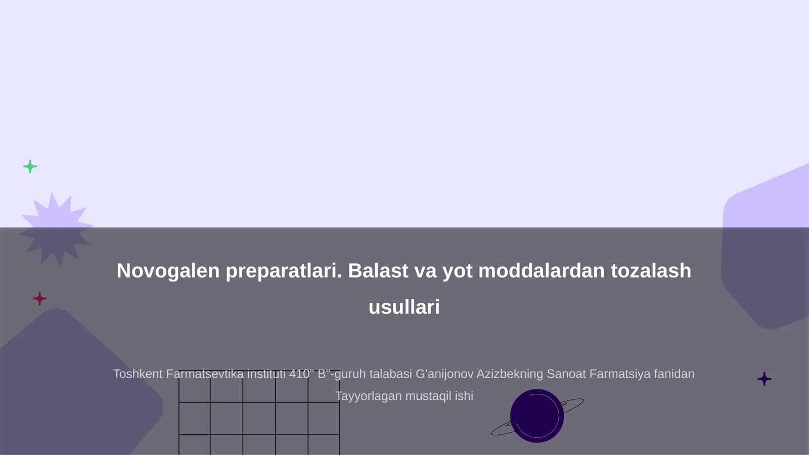 Novogalen preparatlari