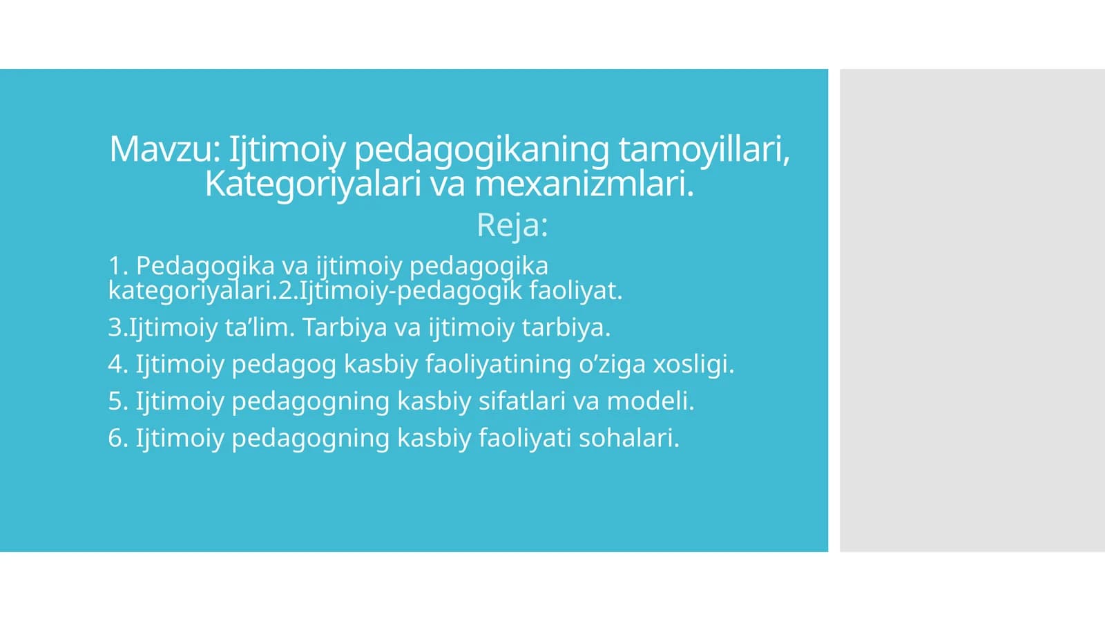 Ijtimoiy pedagogikaning tamoyillari, Kategoriyalari va mexanizmlari (2)