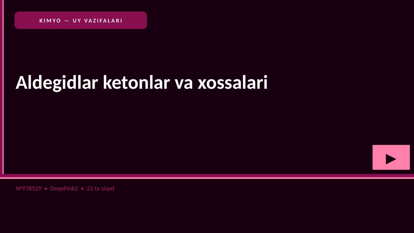 Aldegidlar ketonlar va xossalari