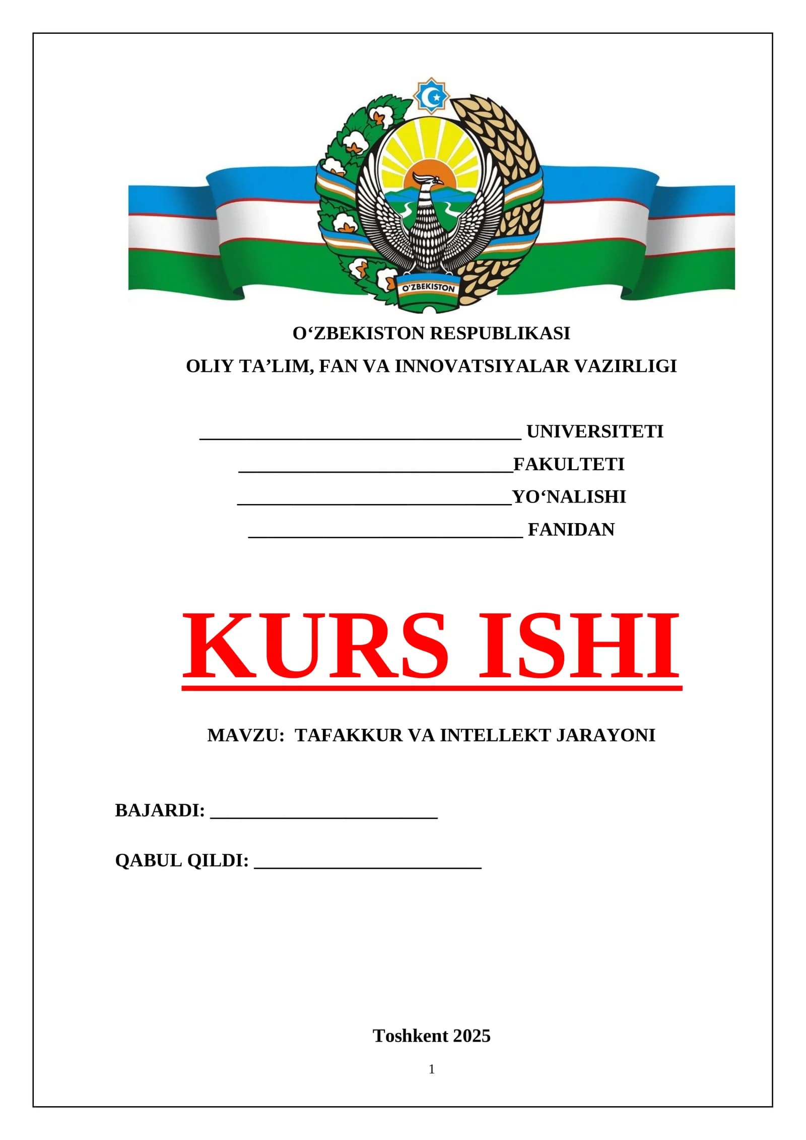 Tafakkur va intellekt