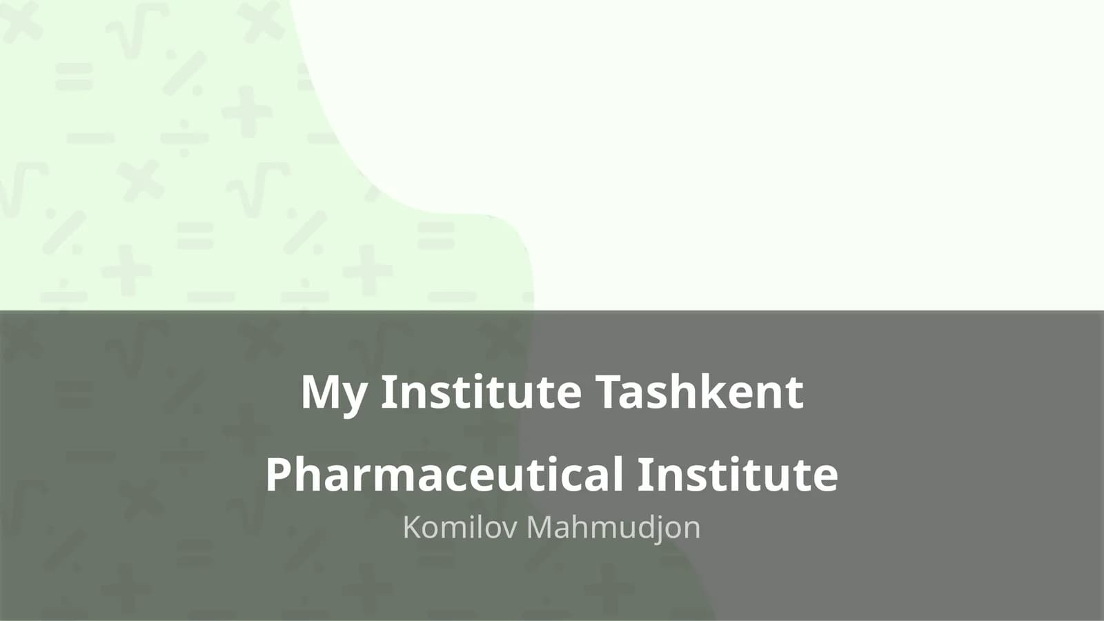 Tashkent Pharmaceutical Institute