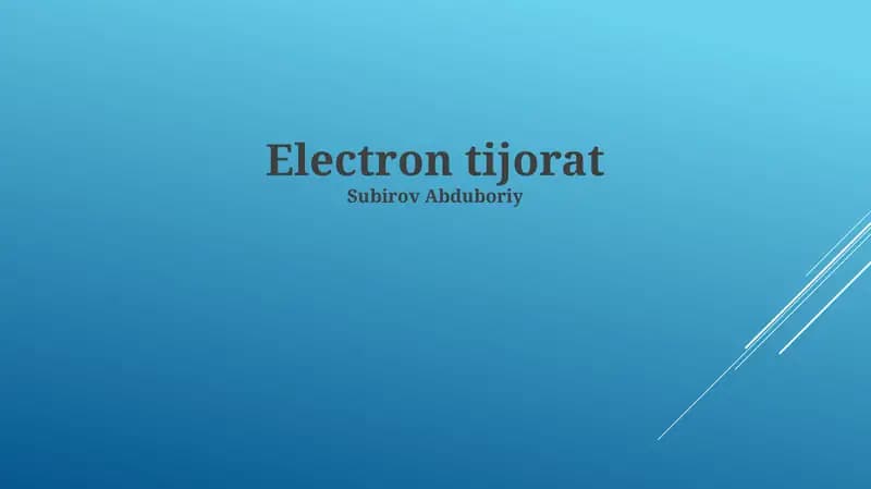 Electron tijorat