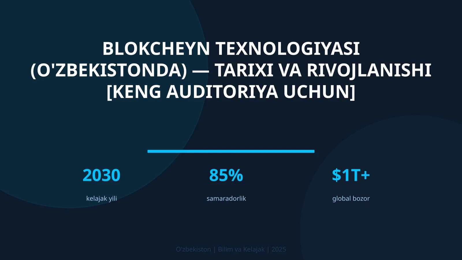 Blokcheyn texnologiyasi (O'zbekistonda) — tarixi va rivojlanishi [keng auditoriya uchun]