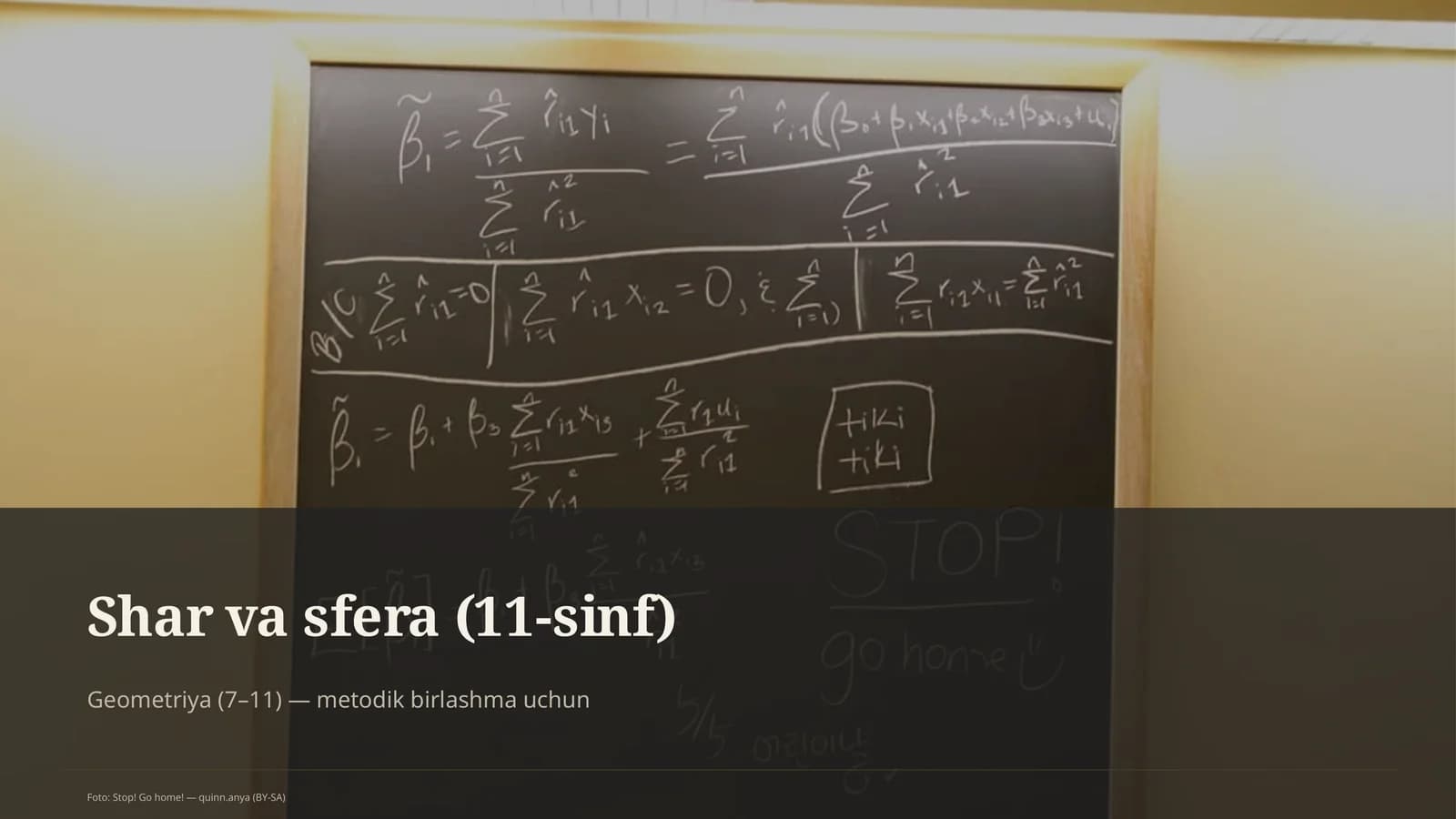 Shar va sfera (11-sinf)