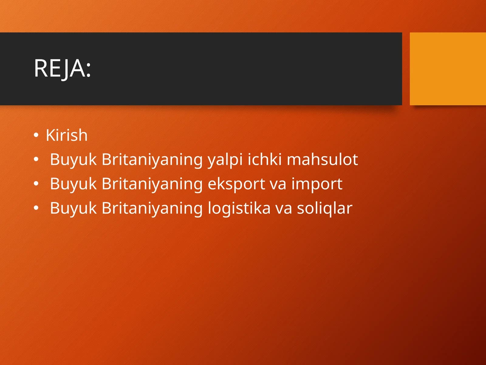 Buyuk Britaniyaning yalpi ichki mahsulot