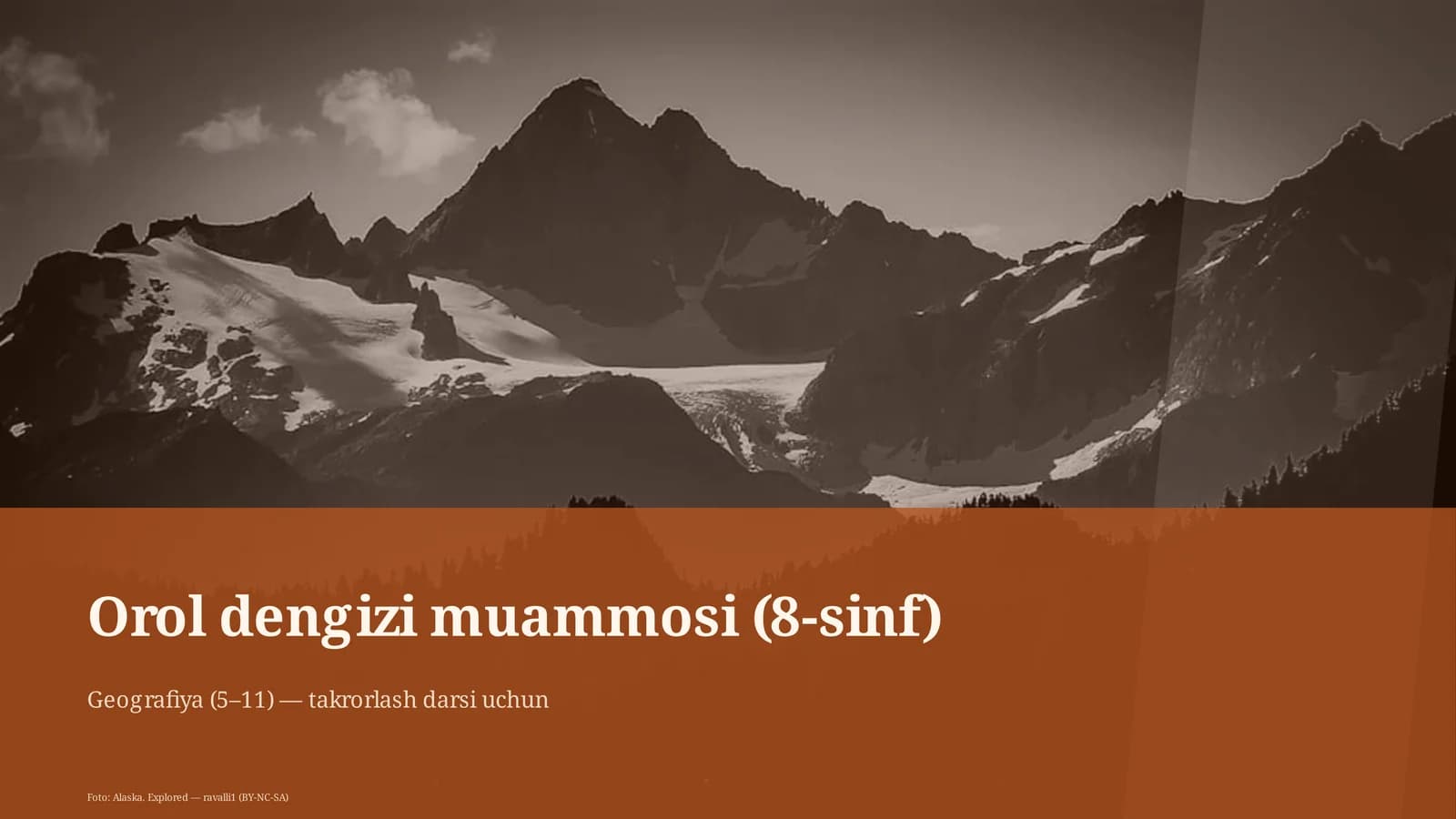 Orol dengizi muammosi (8-sinf)