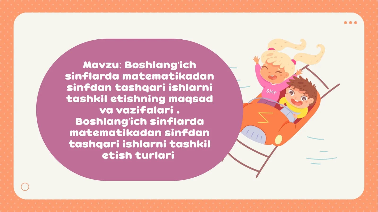 Boshlang‘ich sinflarda matematikadan sinfdan tashqari ishlarni tashkil etishning maqsad va vazifalari