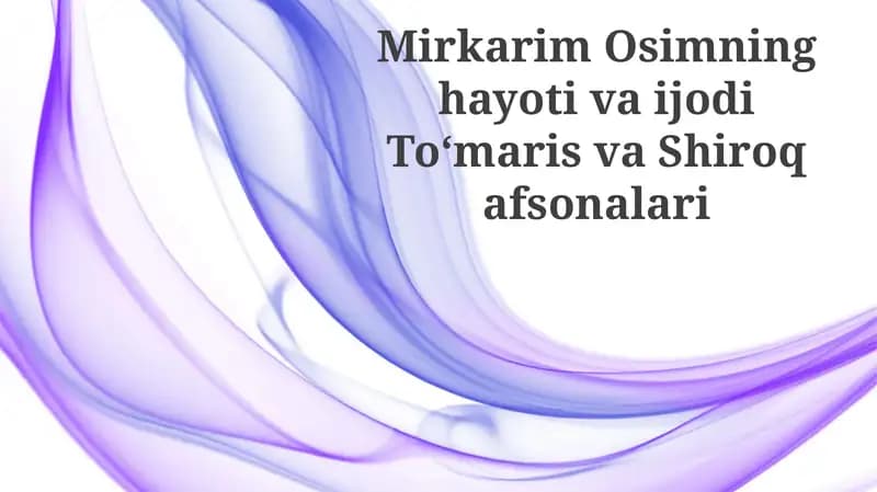 Mirkarim Osimning Hayoti