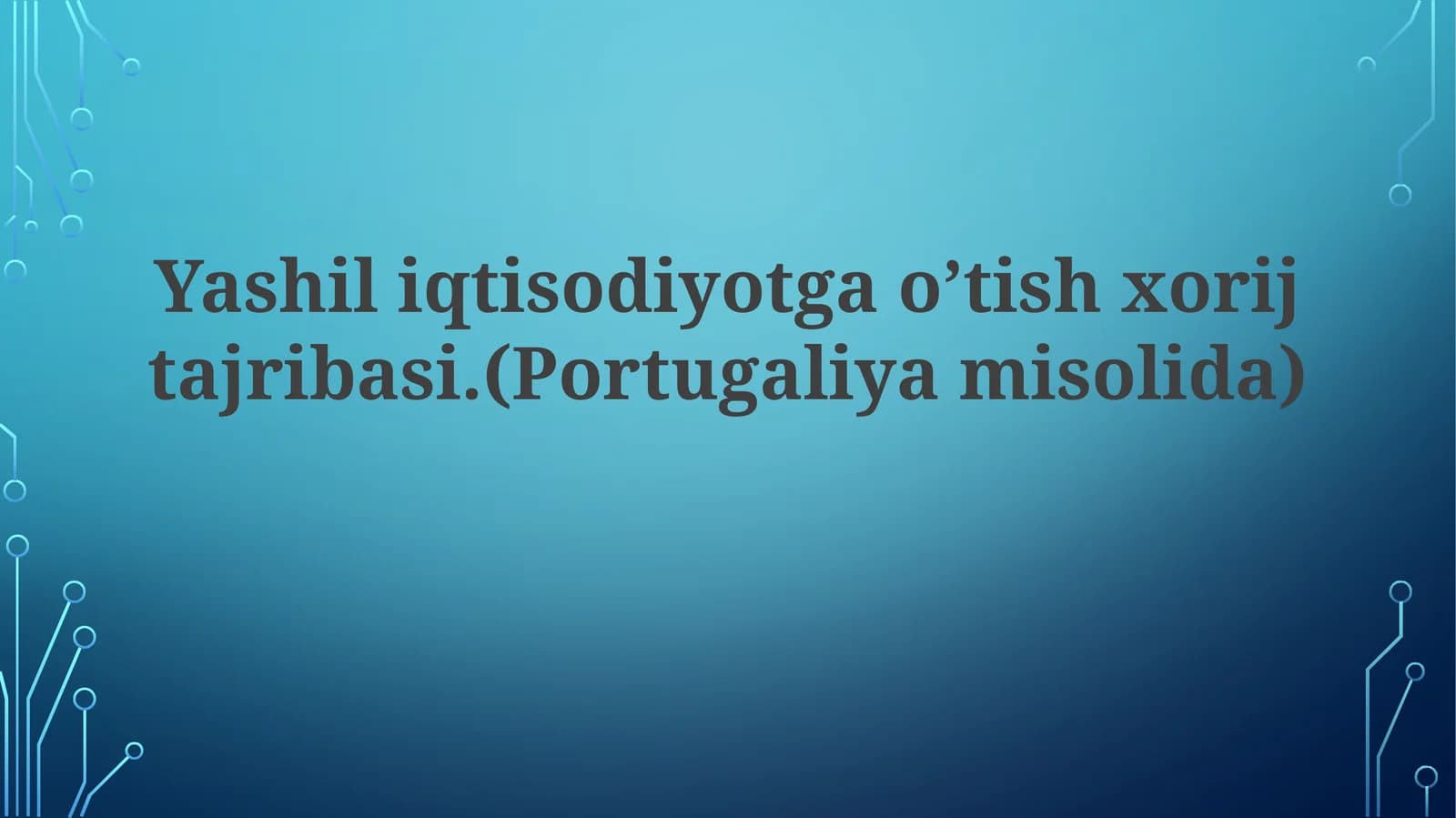 Portugaliyaning Yashil O'tish Safarlari