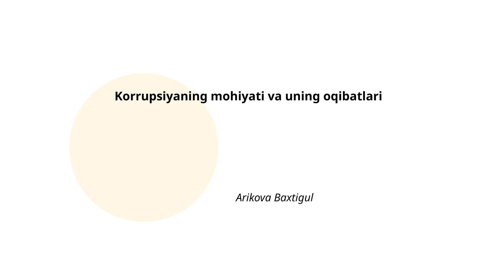 Korrupsiyaning mohiyati va uning oqibatlari