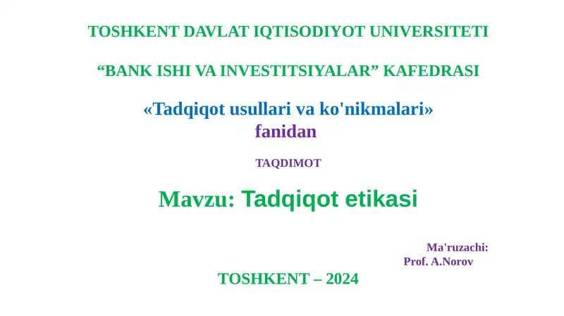 Tadqiqotetikasi