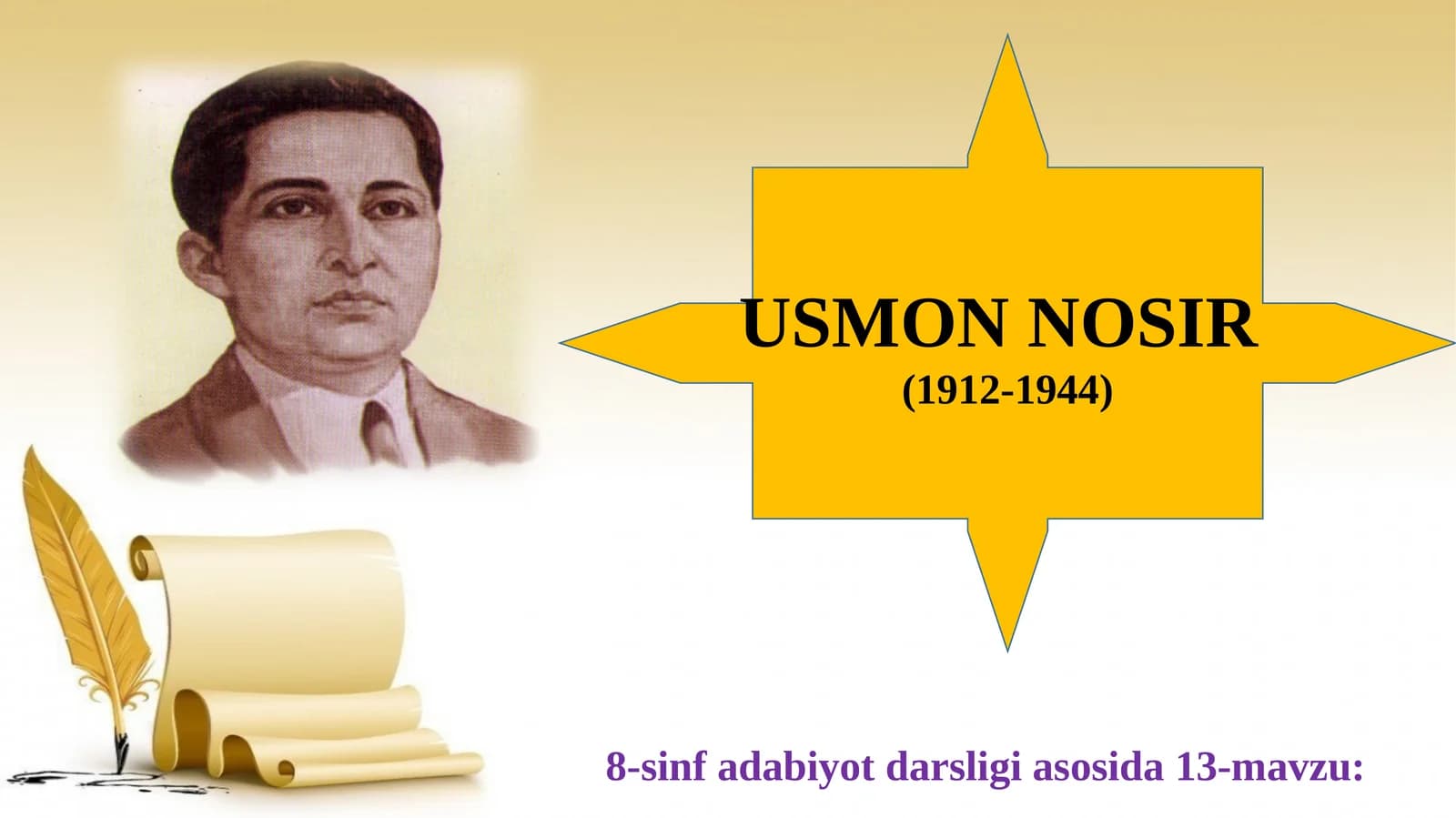8-sinf Usmon Nosir hayoti va ijodi