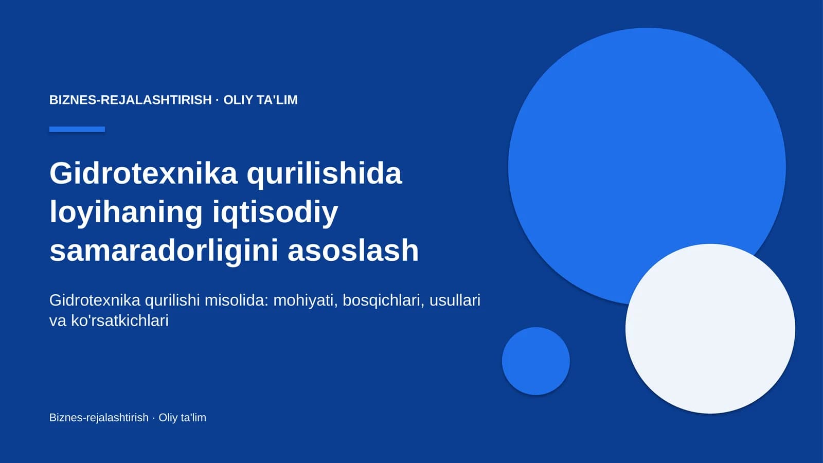 gidrotexnika qurilishida loyihaning iqtisodiy samaradorligini asoslash 4210