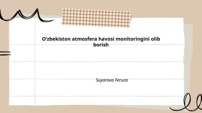 Oʻzbekiston atmosfera havosi monitoringi