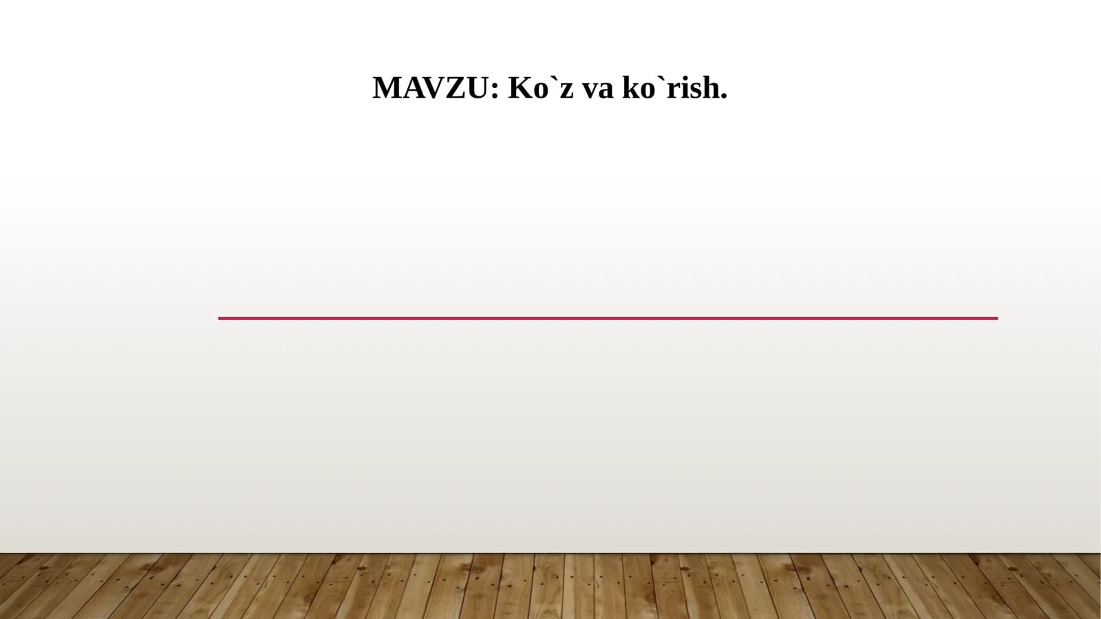 Ko`z va ko`rish