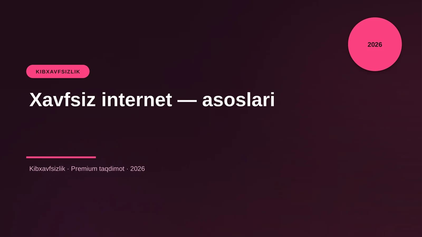Xavfsiz internet — asoslari