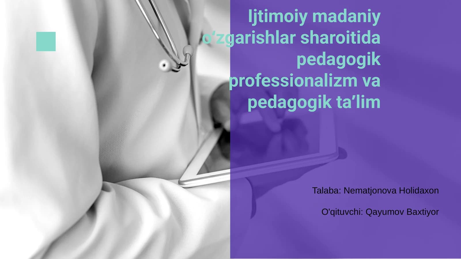 Pedagogik professionalizm va pedagogik taʼlim
