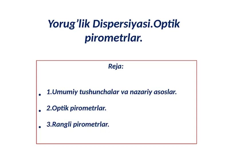 Umumiy tushunchalar va nazariyasoslar