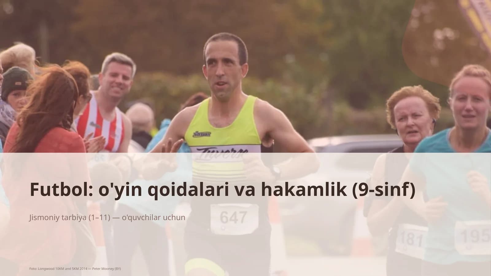 Futbol: o'yin qoidalari va hakamlik (9-sinf)
