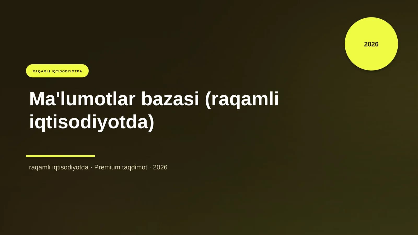 Ma'lumotlar bazasi (raqamli iqtisodiyotda)