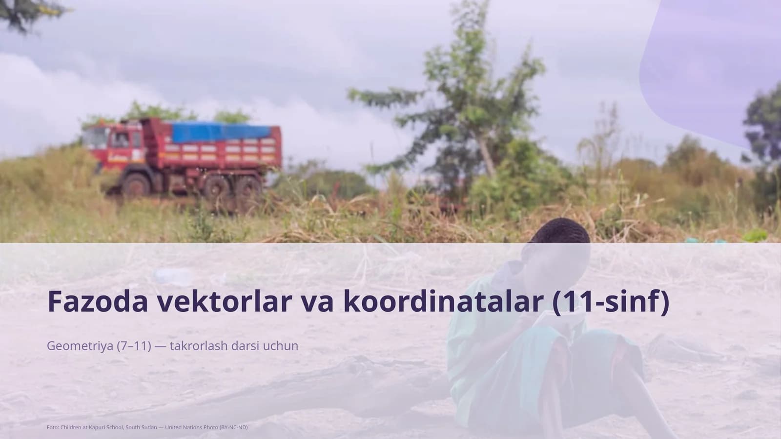 Fazoda vektorlar va koordinatalar (11-sinf)