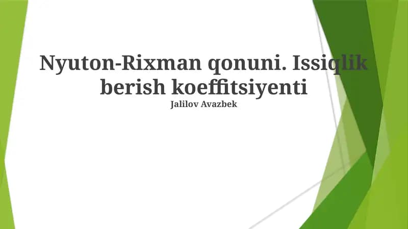Nyuton-Rixman qonuni
