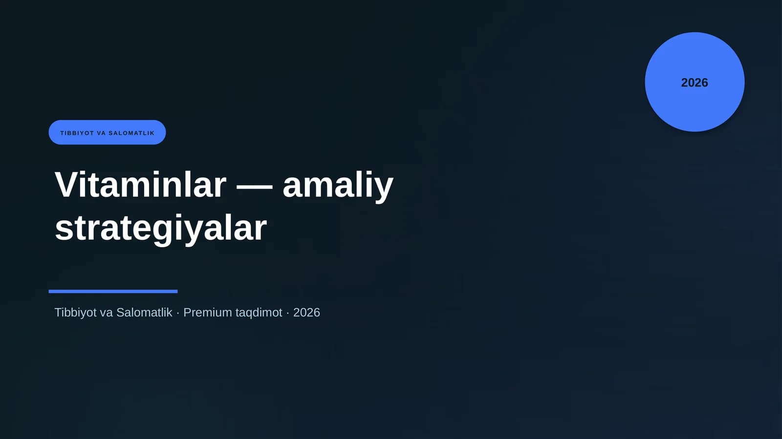 Vitaminlar — amaliy strategiyalar
