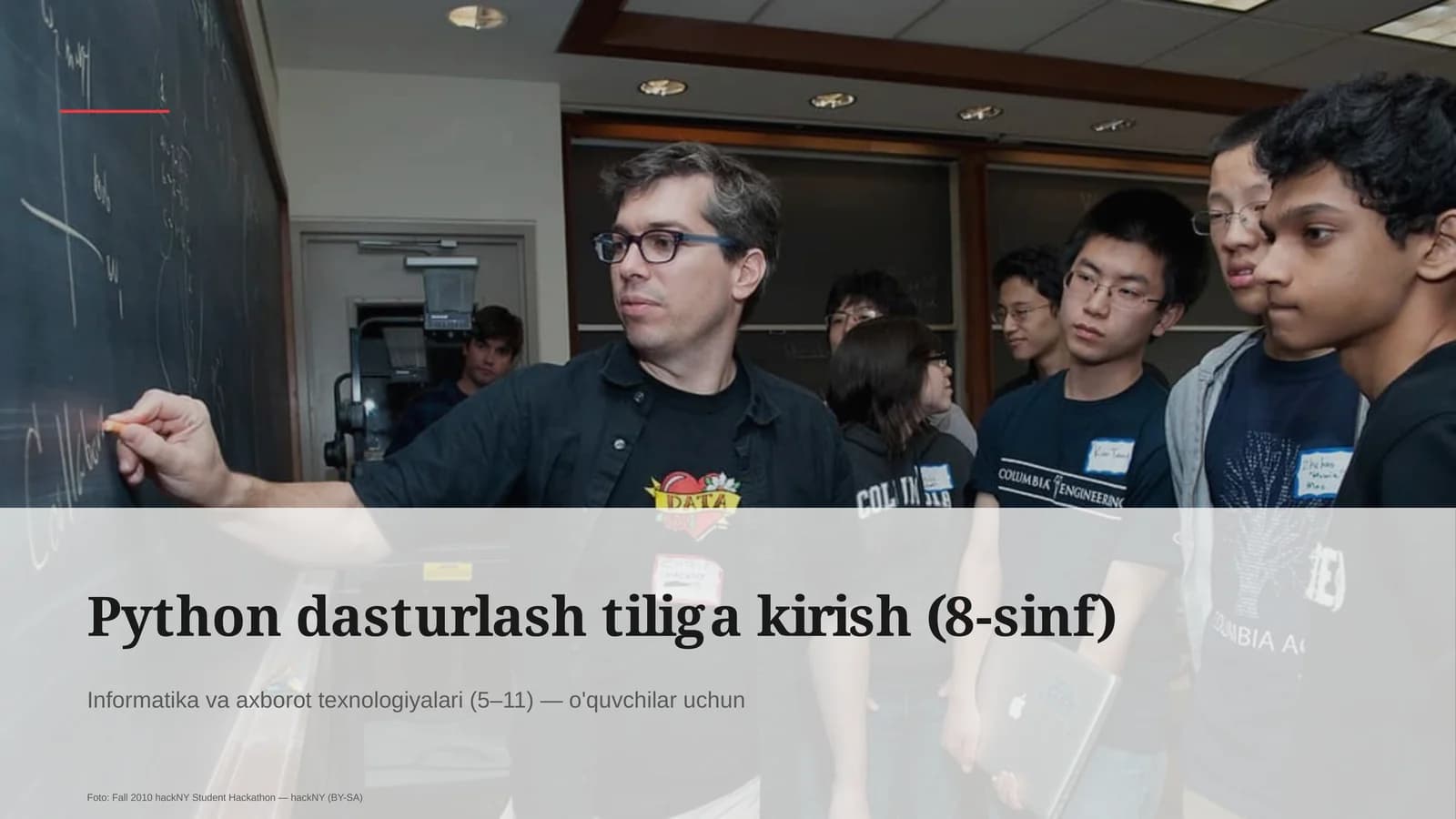 Python dasturlash tiliga kirish (8-sinf)