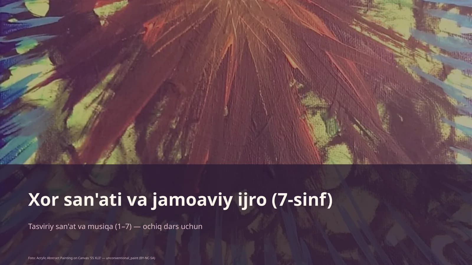 Xor san'ati va jamoaviy ijro (7-sinf)