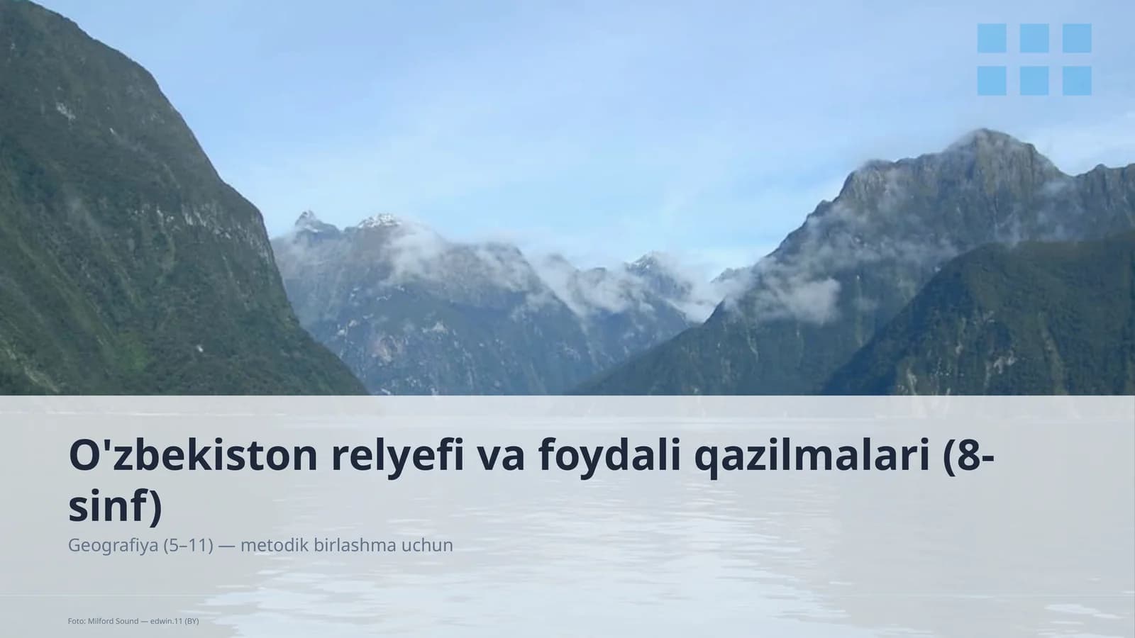 O'zbekiston relyefi va foydali qazilmalari (8-sinf)