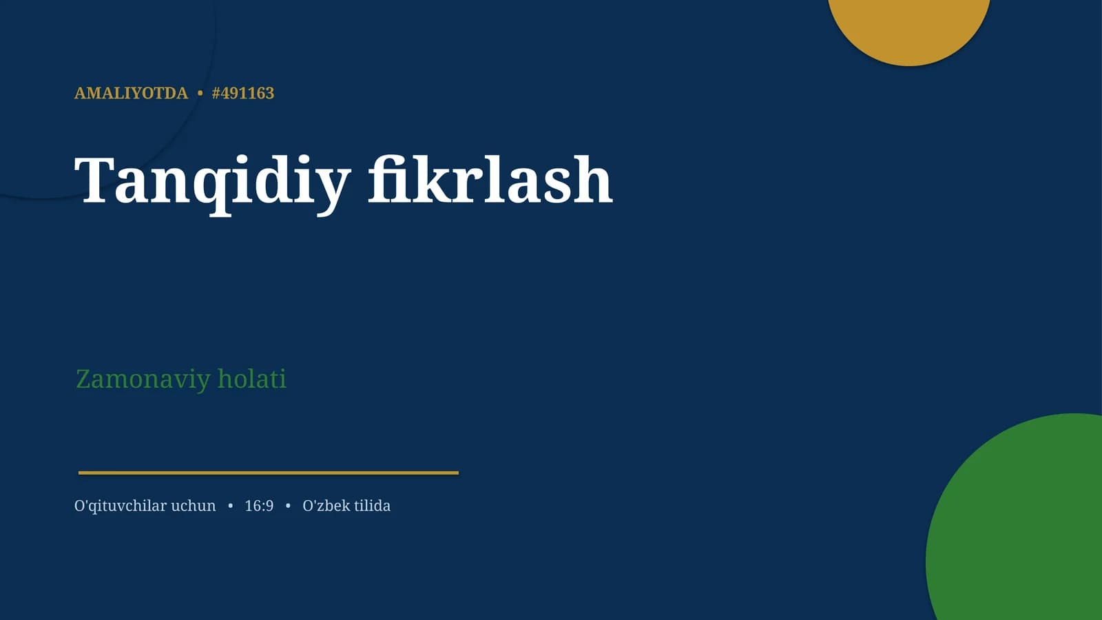 Tanqidiy fikrlash