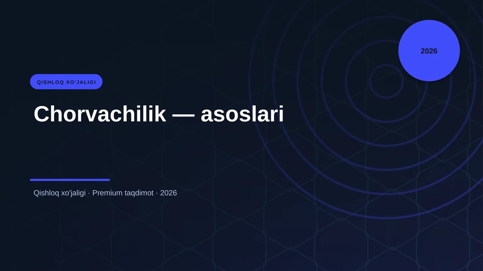 Chorvachilik — asoslari