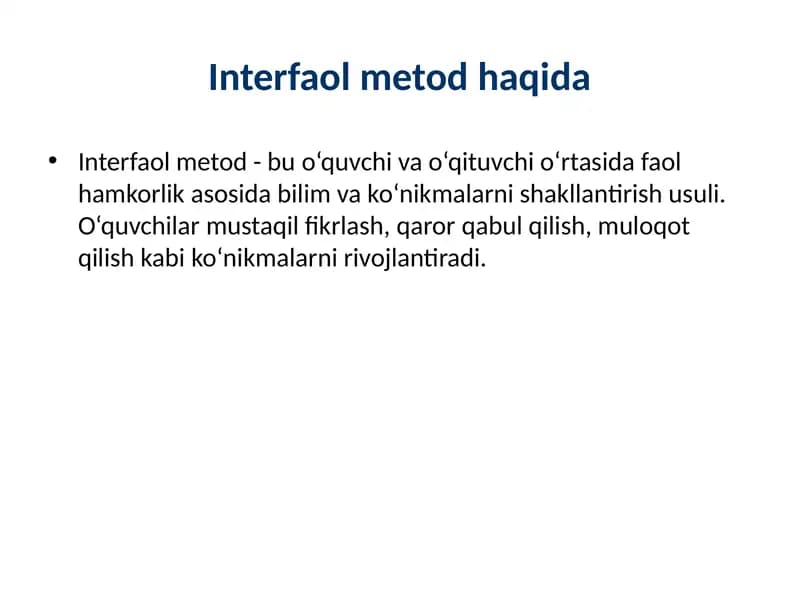 Interfaol metod