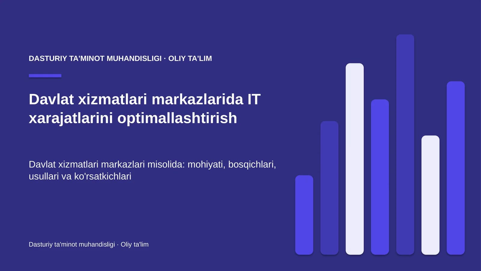 Davlat xizmatlari markazlarida IT xarajatlarini optimallashtirish