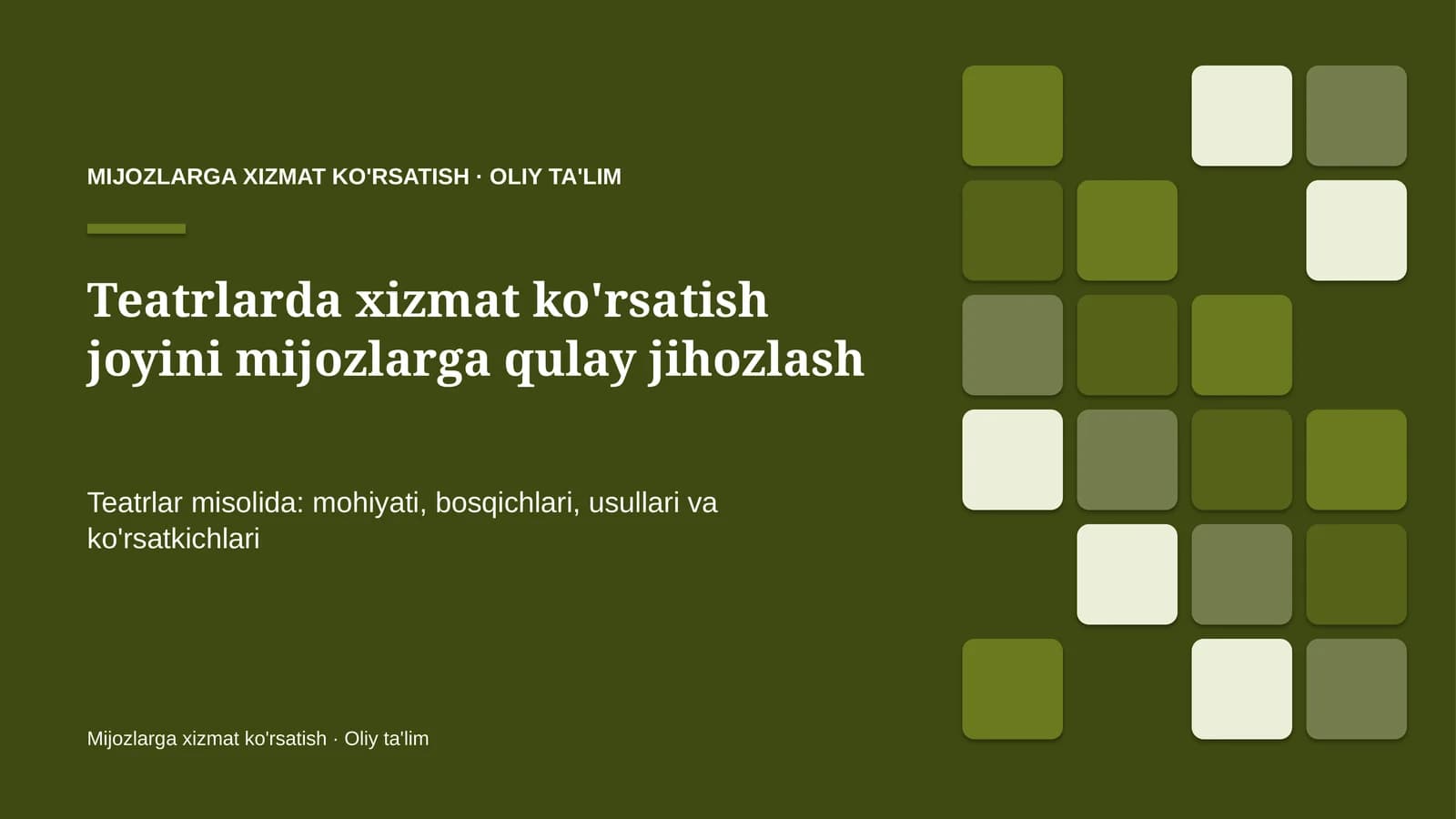 teatrlarda xizmat ko'rsatish joyini mijozlarga qulay jihozlash 4876