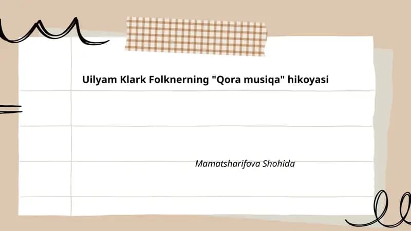 Qora musiqa hikoyasi