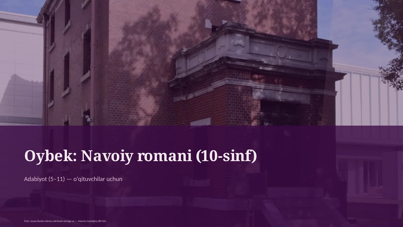 Oybek: Navoiy romani (10-sinf)