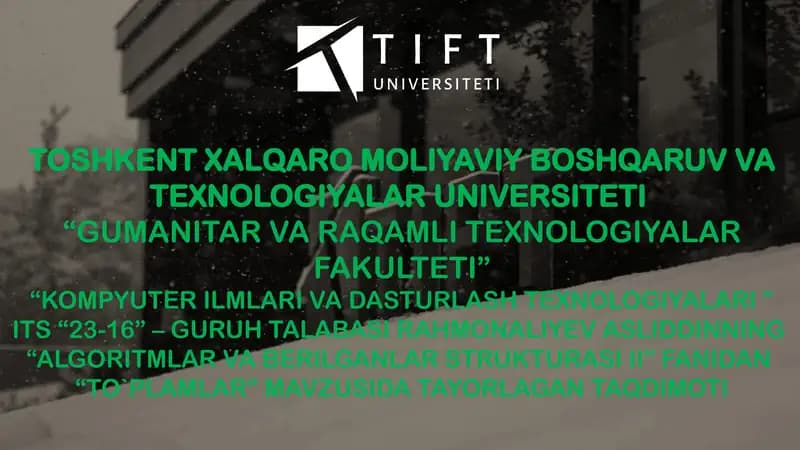 Pythonda Toplamlar mavzusida taqdimot
