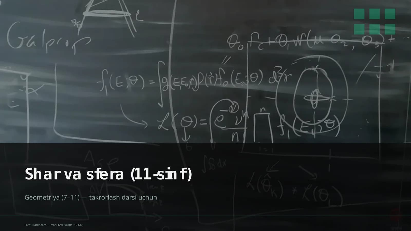 Shar va sfera (11-sinf)