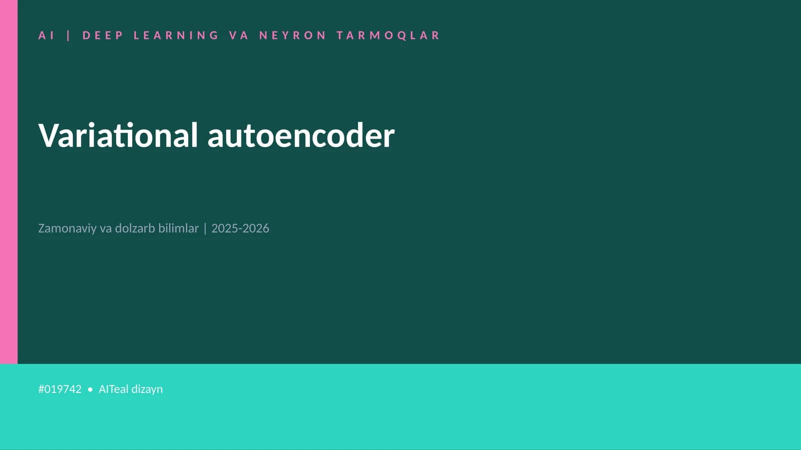AI | DEEP LEARNING VA NEYRON TARMOQLAR