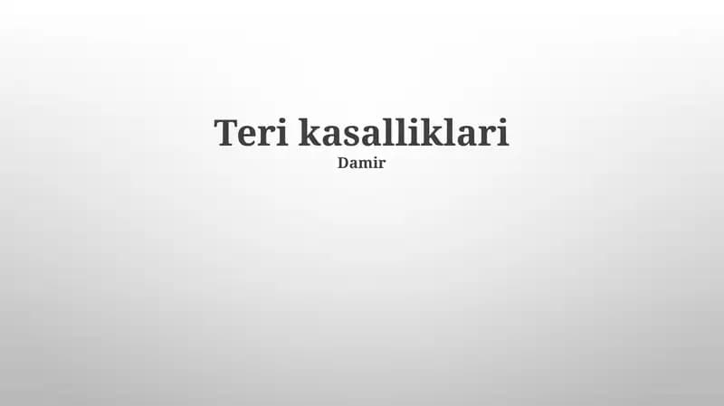 Teri kasalliklari