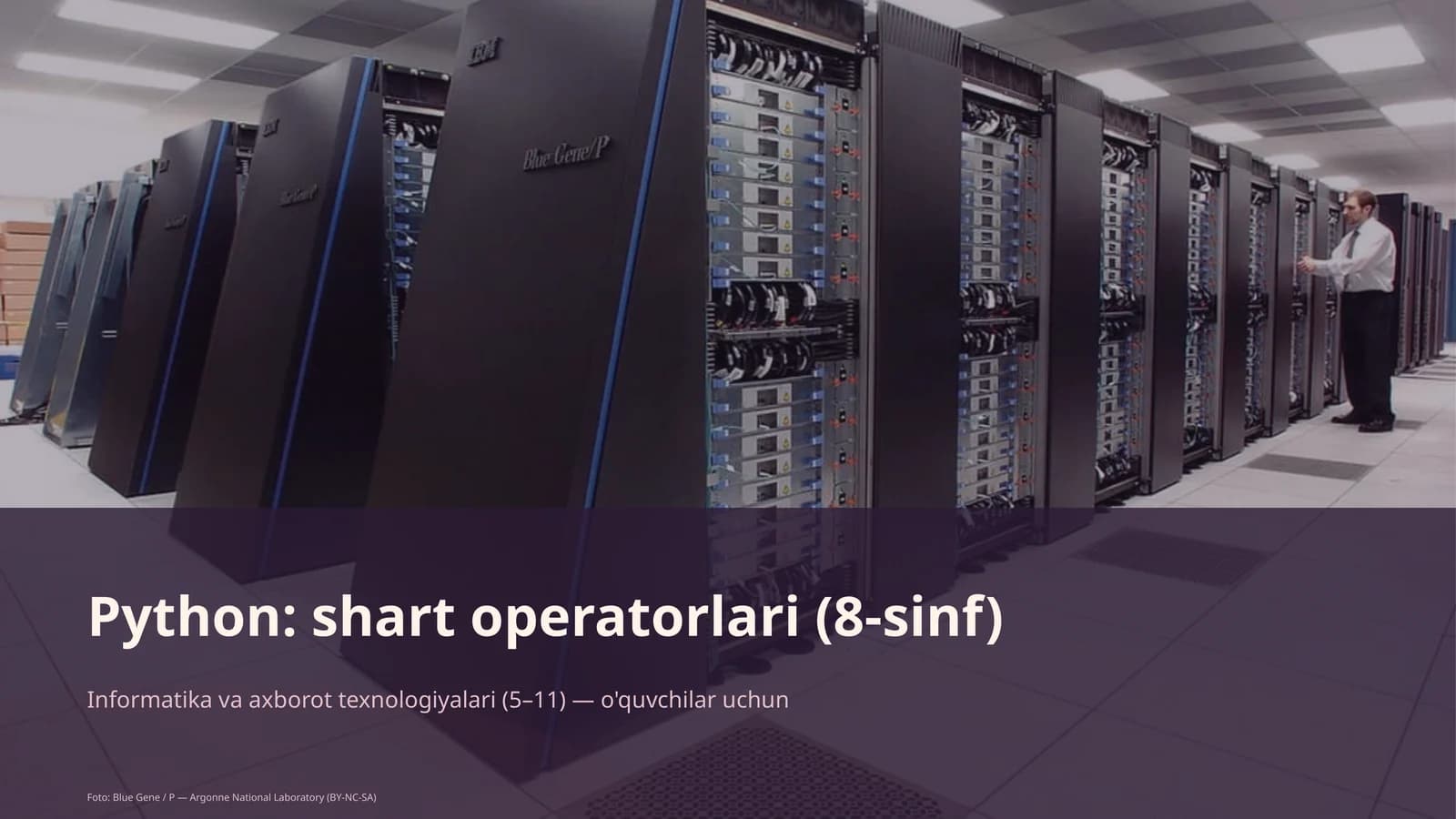 Python: shart operatorlari (8-sinf)