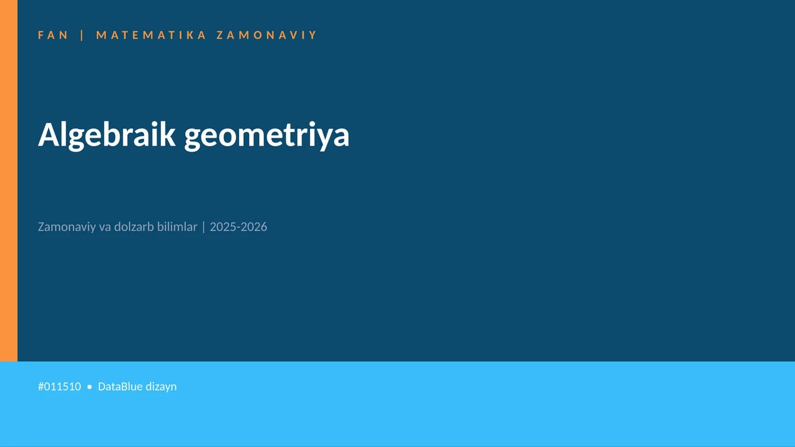 Algebraik geometriya