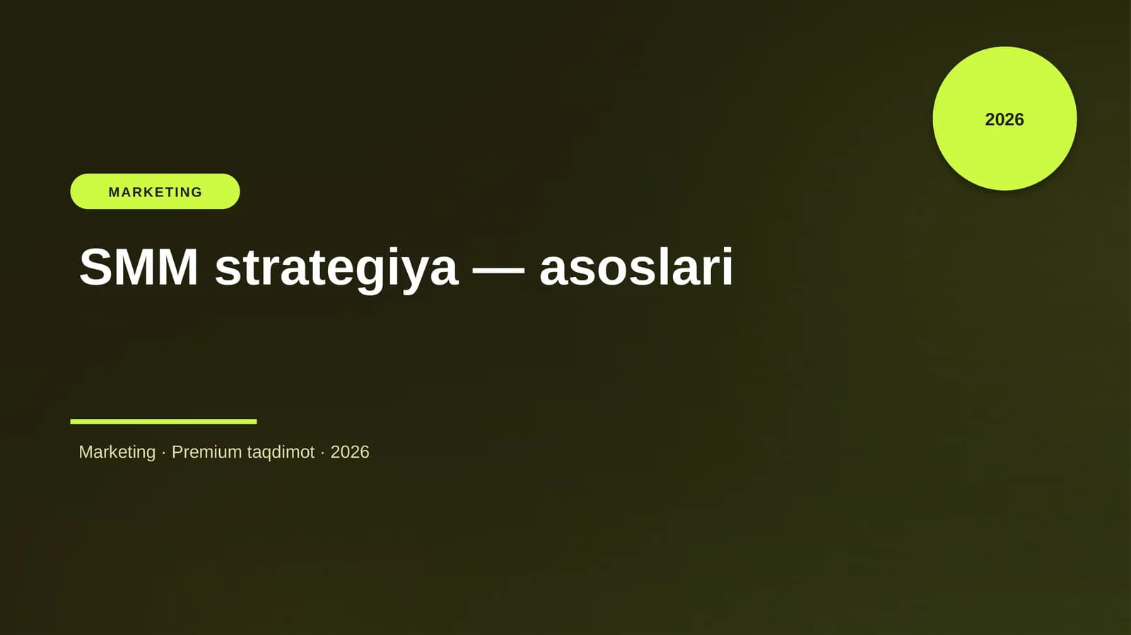 SMM strategiya — asoslari