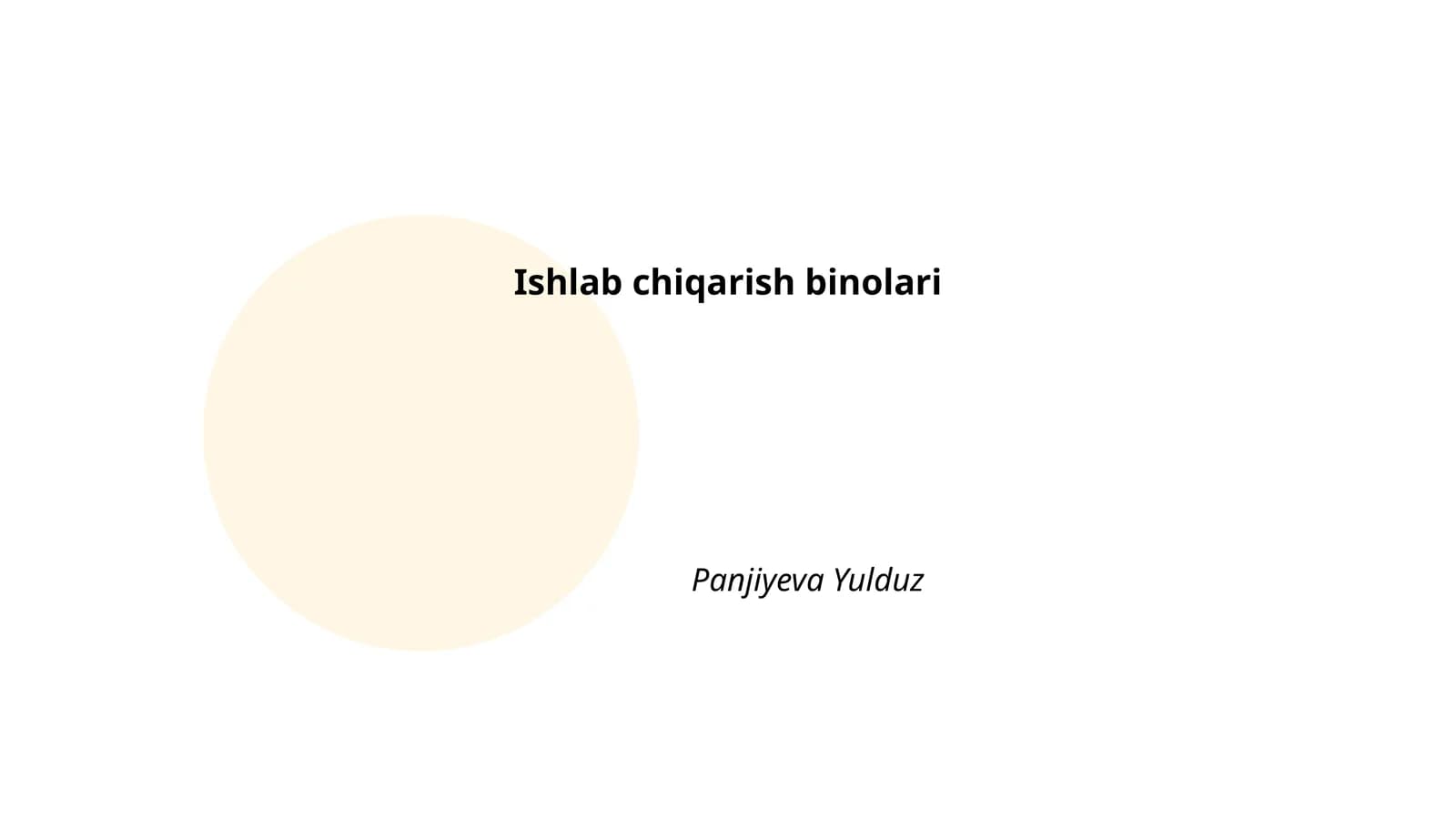Ishlab chiqarish binolari