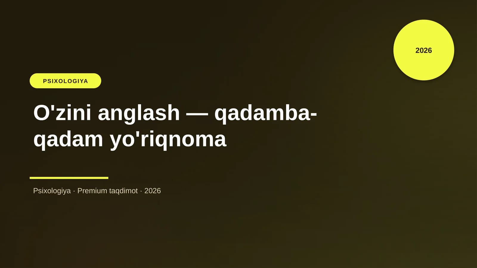 O'zini anglash — qadamba-qadam yo'riqnoma