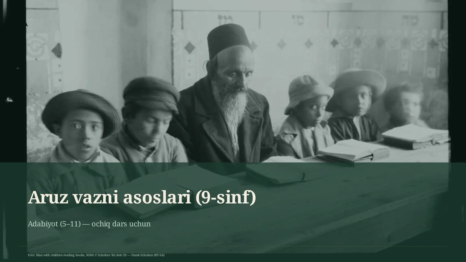 Aruz vazni asoslari (9-sinf)