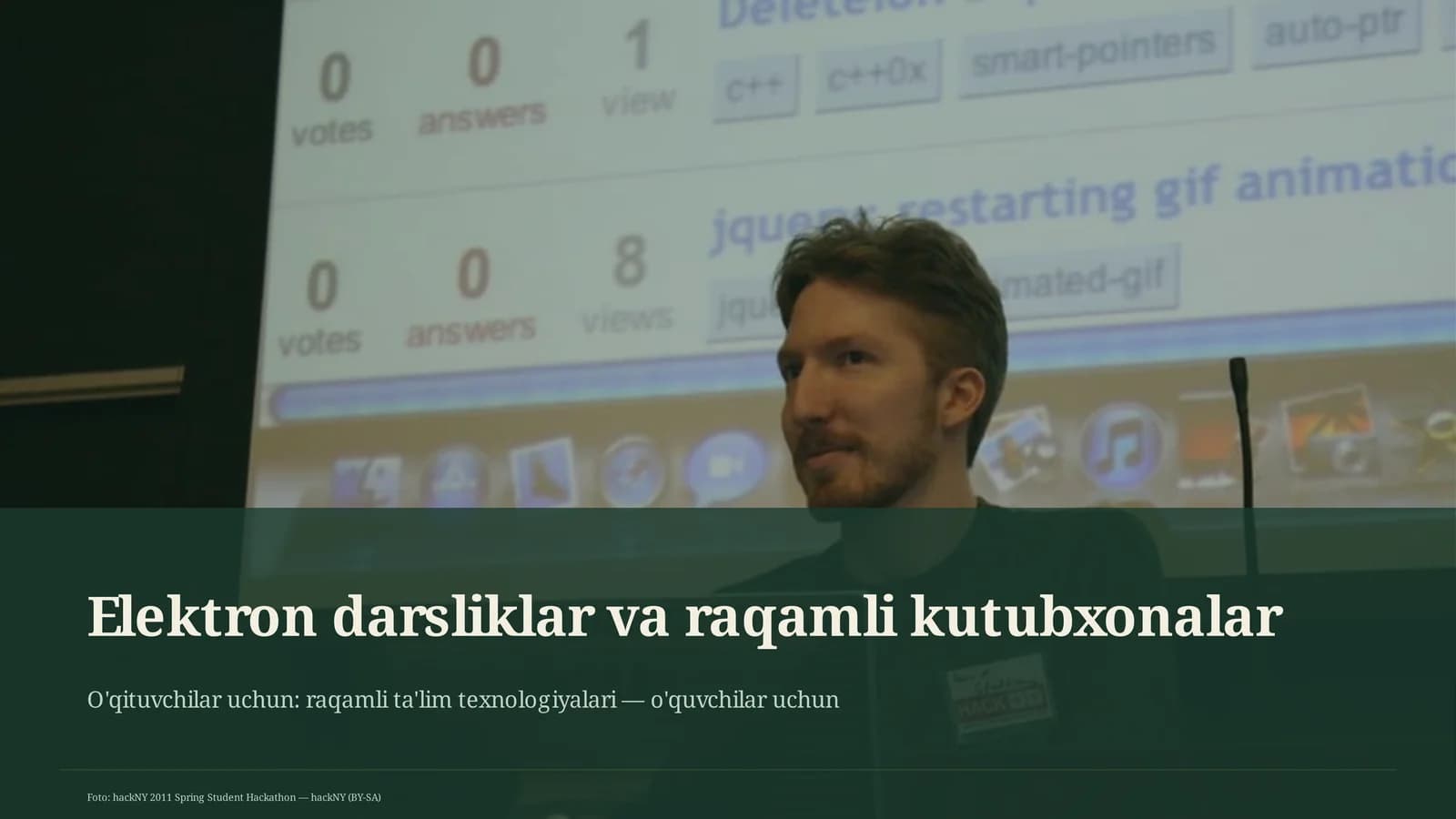 Elektron darsliklar va raqamli kutubxonalar