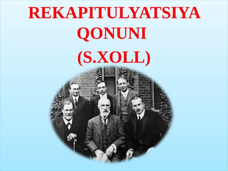 REKAPITULYATSIYA QONUNI
